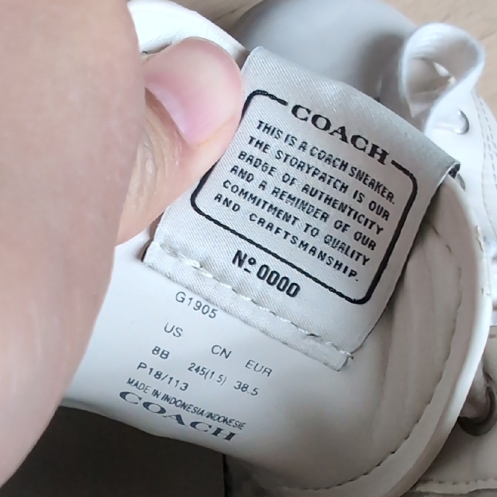 Coach White Leather Sneakers - Picture 3 of 7